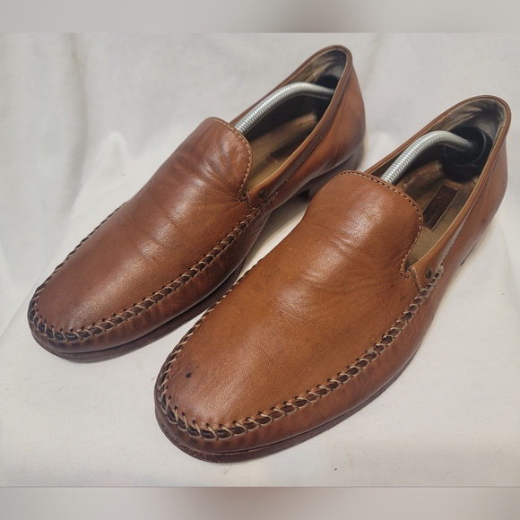 Trask Mens Seth Venitian Loafer Slip On Leather Brown Size 12 - Picture 2 of 10